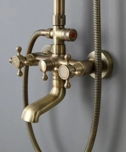 HOMARY Antique Brass Rainfall Exposed Shower System With Tub Spout & Handheld -Moen-shop 018155ca028356d1 4869 w800 h800 b0 p0