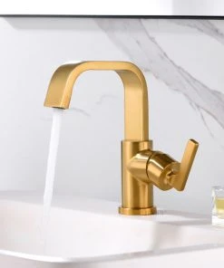 Luxier BSH14-S Single-Handle Bathroom Faucet With Drain, Brushed Gold -Moen-shop 0191c4cc0165f3d2 4897 w800 h800 b0 p0