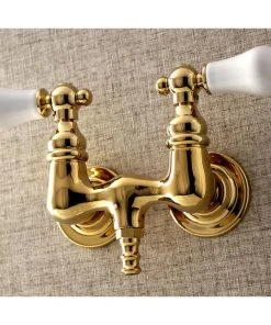 Kingston Brass Aqua Vintage 3-3/8" Wall Mount Tub Faucet, Polished Brass -Moen-shop 01a1e3020bd8cbd5 1954 w800 h800 b0 p0