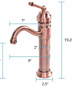 Renovators Supply Manufacturing Antique Copper Bathroom Faucet Single Hole 11-3/4" Tall Single Handle 9 Renovators Supply Manufacturing Antique Copper Bathroom Faucet Single Hole 11-3/4" Tall Single Handle -Moen-shop 020133f80b58c7c1 0118 w800 h800 b1 p0