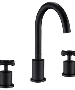 Ancona Prima 3 Widespread Bathroom Faucet, Matte Black