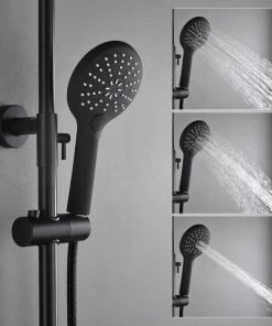 HOMARY Thermostatic Exposed Shower System Black Rain Shower Head And Hand Shower Set -Moen-shop 02d1abcc0f917e8e 4577 w800 h800 b0 p0