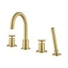 Ancona Two Handle Roman Tub Faucet In Brushed Titanium Gold