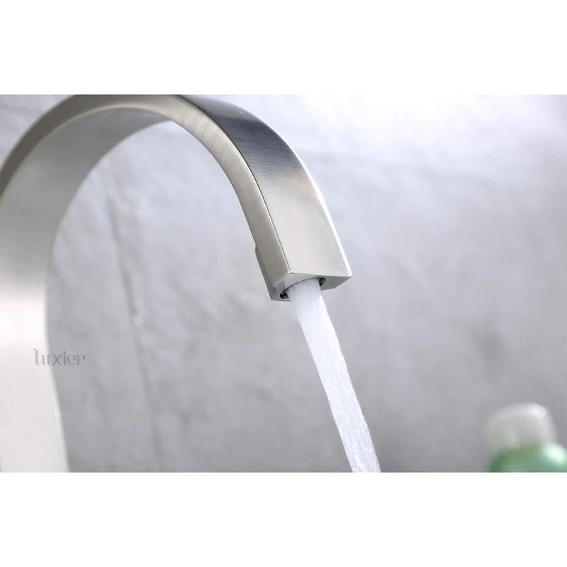 Luxier WSP05-T 2-Handle Widespread Bathroom Faucet With Drain, Brushed Nickel 5 Luxier WSP05-T 2-Handle Widespread Bathroom Faucet With Drain, Brushed Nickel - Image 5