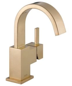 Delta Faucet Delta Vero Single Handle Bathroom Faucet, Champagne Bronze, 553LF-CZ