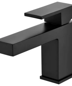 Luxier BSH05-S Single-Handle Bathroom Faucet With Drain, Matte Black
