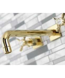 Kingston Brass KS6022BEX Wall Mount Tub Faucet, Polished Brass -Moen-shop 07610eea013fb676 0530 w800 h800 b0 p0