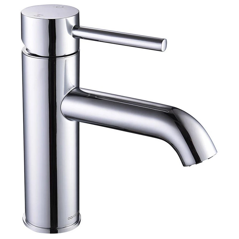 Aquaterior 1 Hole Bathroom Sink Round Faucet 1 Lever Cold & Hot Water Chrome 1 Aquaterior 1 Hole Bathroom Sink Round Faucet 1 Lever Cold & Hot Water Chrome
