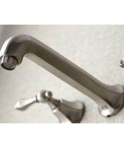 Kingston Brass KS4028AL 2-Handle Wall Mount Tub Faucet, Brushed Nickel -Moen-shop 07d1f358013fb7ed 0472 w800 h800 b0 p0