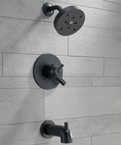Delta Faucet Delta Trinsic Monitor 17 Series H2Okinetic Tub & Shower Trim, Matte Black -Moen-shop 07e169380d25d042 1430 w800 h800 b0 p0