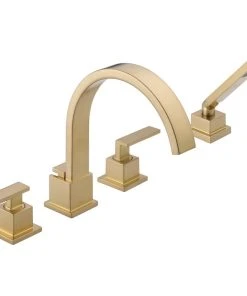 Delta Faucet Delta Vero Roman Tub Trim With Hand Shower, Champagne Bronze, T4753-CZ