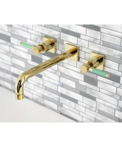 Kingston Brass KS6022DKL Wall Mount Tub Faucet, Polished Brass -Moen-shop 08714137013fb854 0579 w800 h800 b0 p0