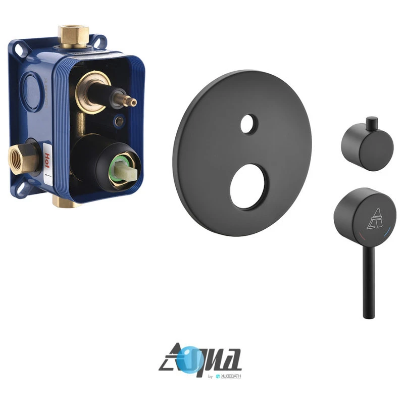 KUBEBATH Aqua Rondo Matte Black Shower Set W/ 12" Rain Shower, Handheld And Tub Filler 3 KUBEBATH Aqua Rondo Matte Black Shower Set W/ 12" Rain Shower, Handheld And Tub Filler - Image 3