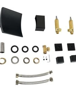 HOMARY Grop Matte Black Waterfall Widespread Bathroom Sink Faucet Double Handle -Moen-shop 091116400f6c6e57 5237 w800 h800 b1 p0