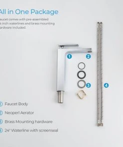 Kibi USA Infinity Single Handle Vessel Sink Faucet KBF1007, Chrome, W/O Drain -Moen-shop 0911dbcc0f1b5519 1141 w800 h800 b0 p0