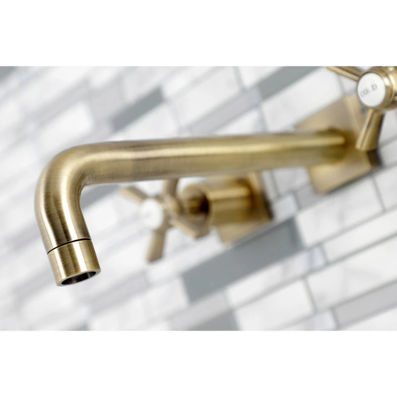 Kingston Brass KS6023ZX Wall Mount Tub Faucet, Antique Brass 3 Kingston Brass KS6023ZX Wall Mount Tub Faucet, Antique Brass - Image 3
