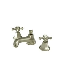 Kingston Brass Widespread Bathroom Faucet With Brass Pop-Up, Brushed Nickel