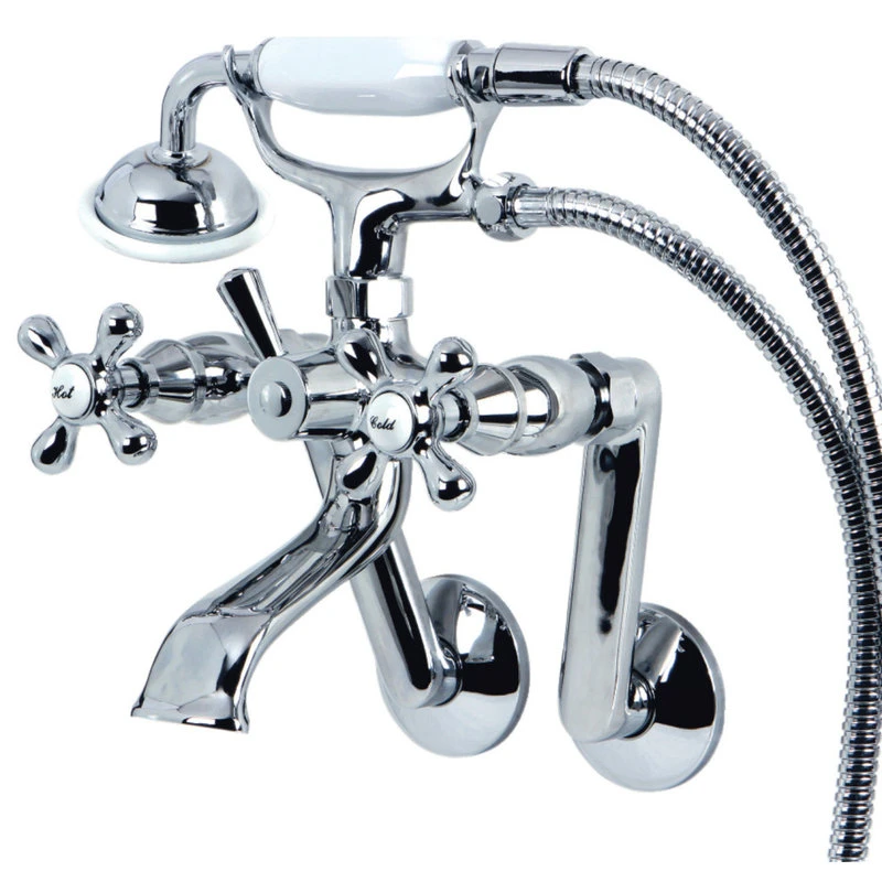 Kingston Brass Clawfoot Tub Faucet With Hand Shower, Polished Chrome 1 Kingston Brass Clawfoot Tub Faucet With Hand Shower, Polished Chrome