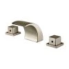 Fontana Showers Phoenix Brushed Nickel Deck Mounted Double Handled Bathtub Faucet.