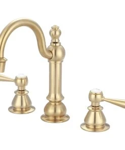 Water Creation F2-0012-06-TL Satin Brass High Arc Torch Lever Handle True Brass Lavatory Faucet