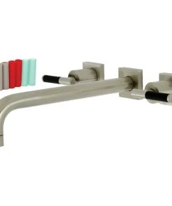 Kingston Brass KS6058CKL Wall Mount Tub Faucet, Brushed Nickel