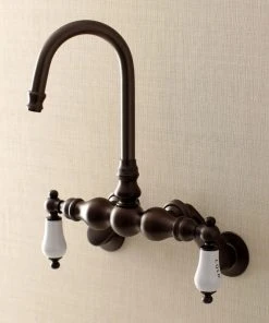 Kingston Brass Aqua Vintage Adjustable Center Wall Mount Tub Faucet, Oil Rubbed Bronze -Moen-shop 0d71d4fb0bd8cb2e 1910 w800 h800 b0 p0