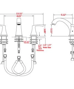 Maxwell Bathroom & Kitchen Inc 8 Inch Widespread Double Handles Bathroom Faucet With Pop Up Drain, Matte Black 9 Maxwell Bathroom & Kitchen Inc 8 Inch Widespread Double Handles Bathroom Faucet With Pop Up Drain, Matte Black -Moen-shop 0e812cdf0f62cf84 0948 w800 h800 b1 p0