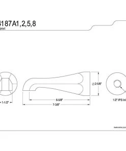 Kingston Brass Made To Match 7" Tub Spout -Moen-shop 0f114ec60e87787a 2111 w800 h800 b1 p0