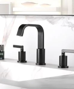 Luxier WSP04-T 2-Handle Widespread Bathroom Faucet With Drain, Oil Rubbed Bronze -Moen-shop 0fd1768e01660909 4877 w800 h800 b0 p0