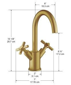 Ancona Prima Single Hole Double Cross Handle Bathroom Faucet, Brushed Gold -Moen-shop 0fd1c2970db9f846 2124 w800 h800 b1 p0