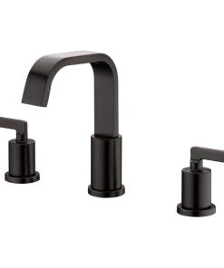 Luxier WSP04-T 2-Handle Widespread Bathroom Faucet With Drain, Oil Rubbed Bronze
