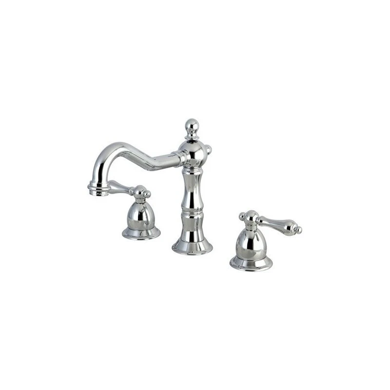 Kingston Brass Widespread Bathroom Faucet With Brass Pop-Up, Polished Chrome 1 Kingston Brass Widespread Bathroom Faucet With Brass Pop-Up, Polished Chrome