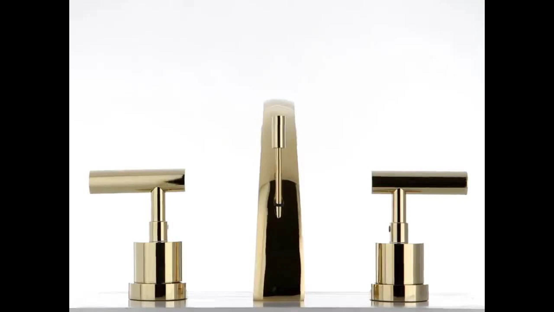 Kingston Brass Widespread Bathroom Faucet With Brass Pop-Up, Polished Brass 2 Kingston Brass Widespread Bathroom Faucet With Brass Pop-Up, Polished Brass - Image 2