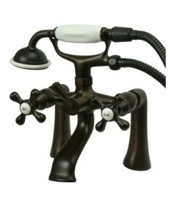 Kingston Brass Clawfoot Tub Faucet With Hand Shower, Oil Rubbed Bronze