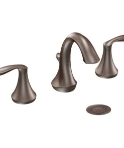 Moen Eva 2-Handle High Arc Bathroom Faucet, Oil Rubbed Bronze