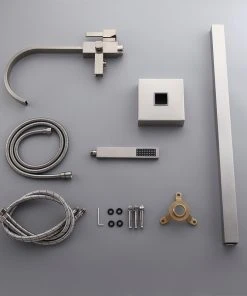 HOMARY Brushed Nickel Freestanding Tub Filler Brass Single Handle With Handheld Shower 22 HOMARY Brushed Nickel Freestanding Tub Filler Brass Single Handle With Handheld Shower -Moen-shop 12e1b3e4017bc045 2898 w800 h800 b0 p0