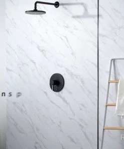 Luxier SS-C01-T-V Rainfall Shower Faucet With Valve And Spout, Brushed Nickel