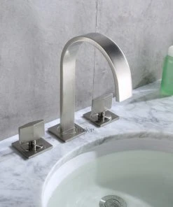 Luxier WSP05-T 2-Handle Widespread Bathroom Faucet With Drain, Brushed Nickel 16 Luxier WSP05-T 2-Handle Widespread Bathroom Faucet With Drain, Brushed Nickel -Moen-shop 1701e52a0166150f 4883 w800 h800 b0 p0