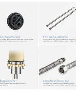 Kibi USA Blaze Single Handle Bathroom Sink Faucet, Brushed Gold -Moen-shop 186176cd01c61934 6839 w800 h800 b1 p0