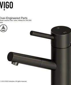 VIGO Noma Single Hole Single Handle Bathroom Sink Faucet, Matte Black -Moen-shop 1881537f0f4781a7 2981 w800 h800 b1 p0