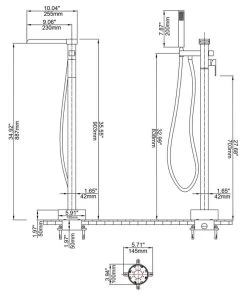 HOMARY Modern Waterfall Freestanding Bathroom Bathtub Faucet Floor Mount Tub Filler, Ch -Moen-shop 18b1eee4023d7f0a 0715 w800 h800 b1 p0