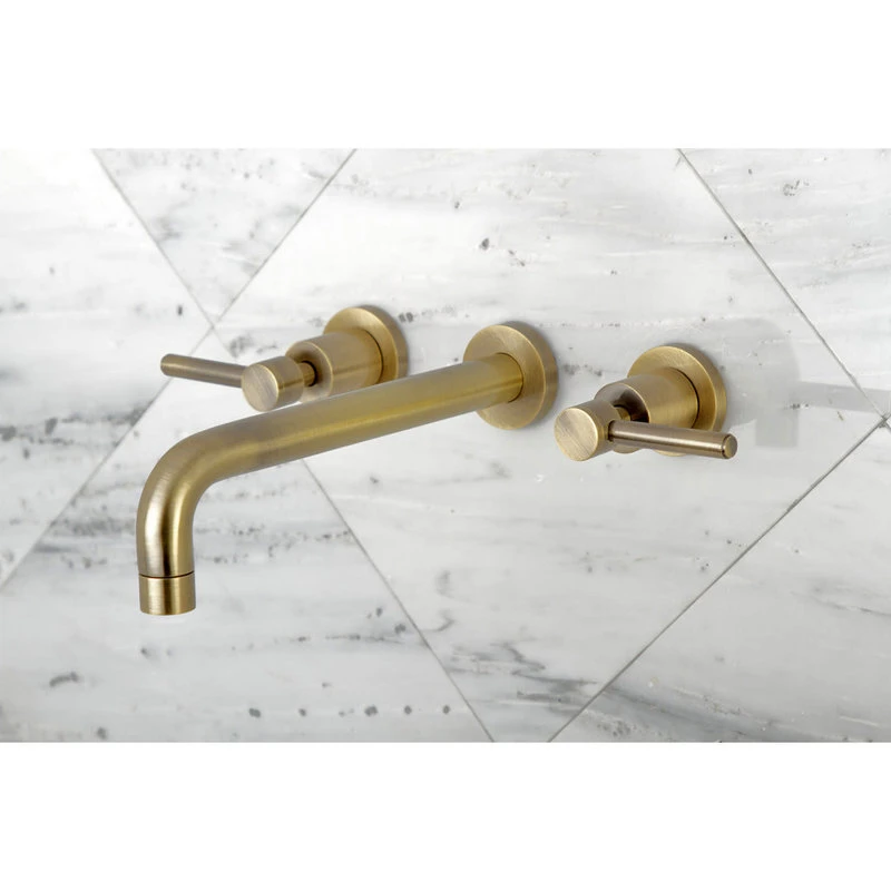 Kingston Brass KS802.DL Concord Wall Mounted Roman Tub Filler - Antique Brass 2 Kingston Brass KS802.DL Concord Wall Mounted Roman Tub Filler - Antique Brass - Image 2