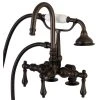 Kingston Brass Aqua Vintage Clawfoot Tub Faucet With Hand Shower, Oil Rubbed Bronze