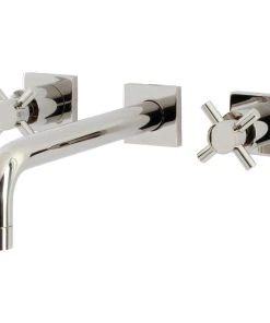 Kingston Brass KS6026DX Wall Mount Tub Faucet, Polished Nickel