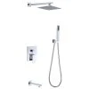 Alma Vanities Alam Empolo 8" Wall Mount Rain Shower Set, Chrome