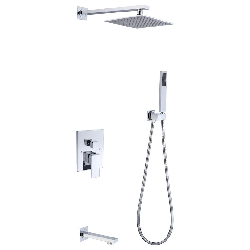 Alma Vanities Alam Empolo 8" Wall Mount Rain Shower Set, Chrome 1 Alma Vanities Alam Empolo 8" Wall Mount Rain Shower Set, Chrome