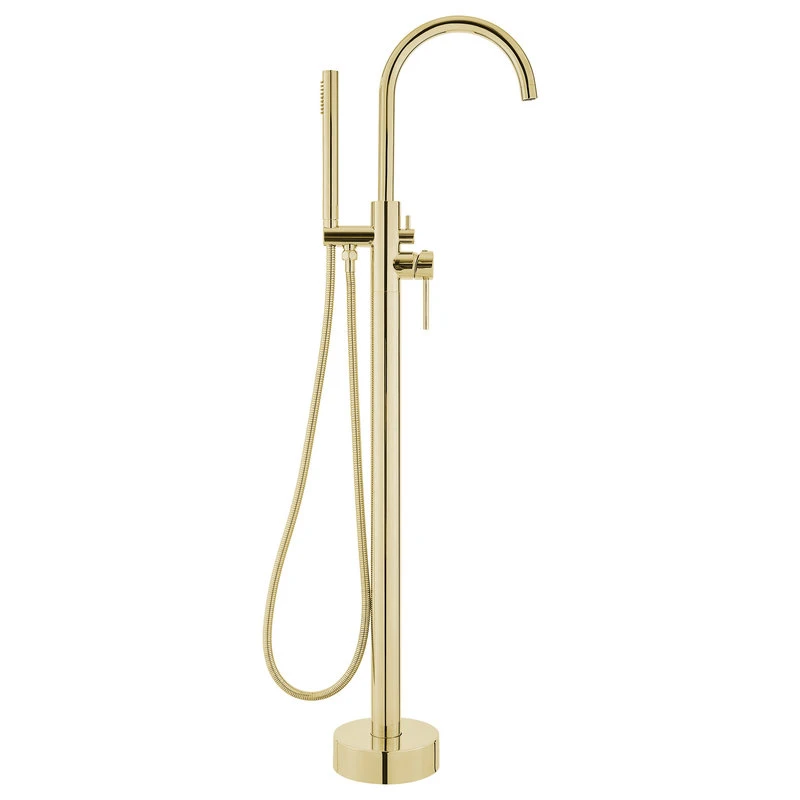 Swiss Madison Ivy Freestanding Bathtub Faucet, Brushed Gold 3 Swiss Madison Ivy Freestanding Bathtub Faucet, Brushed Gold - Image 3