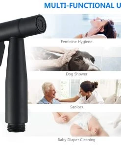 Maxwell Bathroom & Kitchen Inc Handheld Bidet Sprayer For Toilet Kit Black (T Valve Not Included) 9 Maxwell Bathroom & Kitchen Inc Handheld Bidet Sprayer For Toilet Kit Black (T Valve Not Included) -Moen-shop 1bb1a8c703a55679 0676 w800 h800 b1 p0