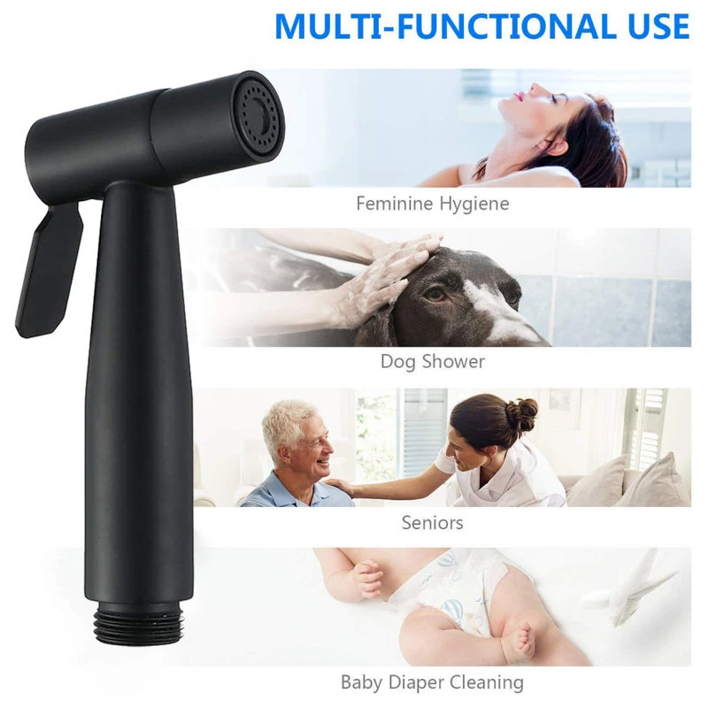 Maxwell Bathroom & Kitchen Inc Handheld Bidet Sprayer For Toilet Kit Black (T Valve Not Included) 4 Maxwell Bathroom & Kitchen Inc Handheld Bidet Sprayer For Toilet Kit Black (T Valve Not Included) - Image 4
