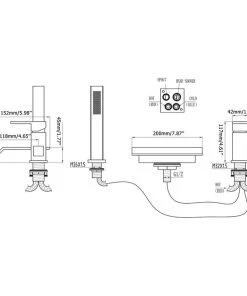 HOMARY Moda Waterfall Matte Black Roman Bathtub Filler Faucet With Handshower -Moen-shop 1c51452a017bb6db 3724 w800 h800 b1 p0
